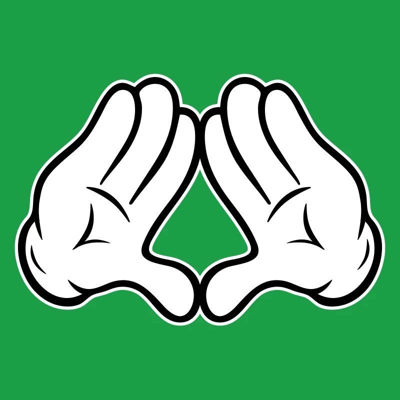 Hands Diamond Pyramid Triangle Rhombus Comic Style