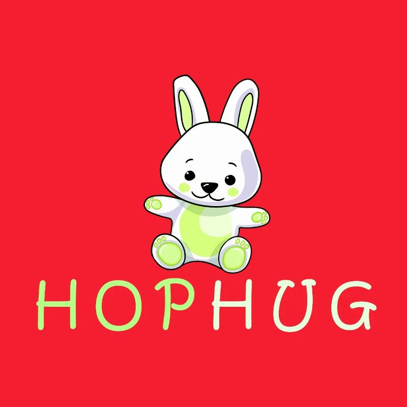conception de baiser de main de lapin aimant