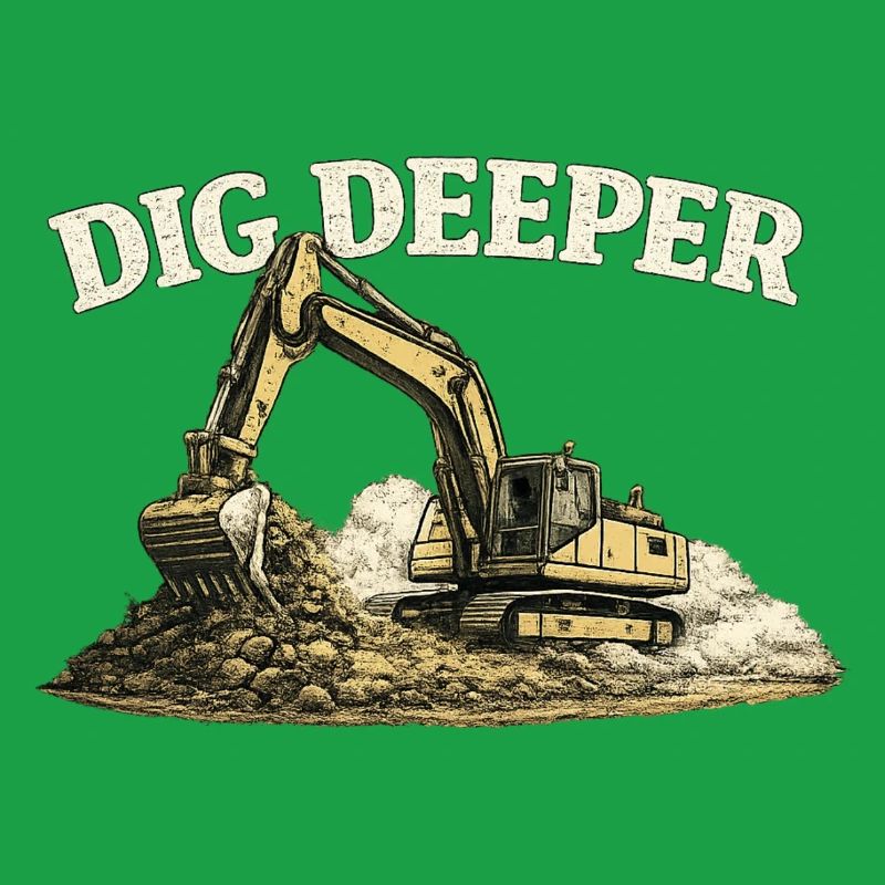 Dig Deeper Excavator Construction Site Construction Machine
