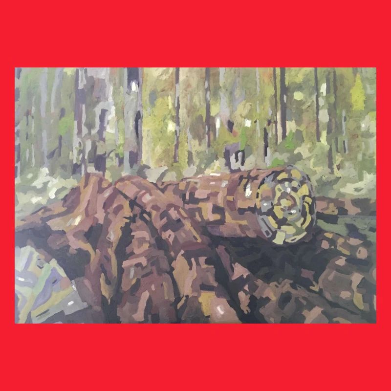 Baumstämme im Wald – eine impressionistische Landschaft