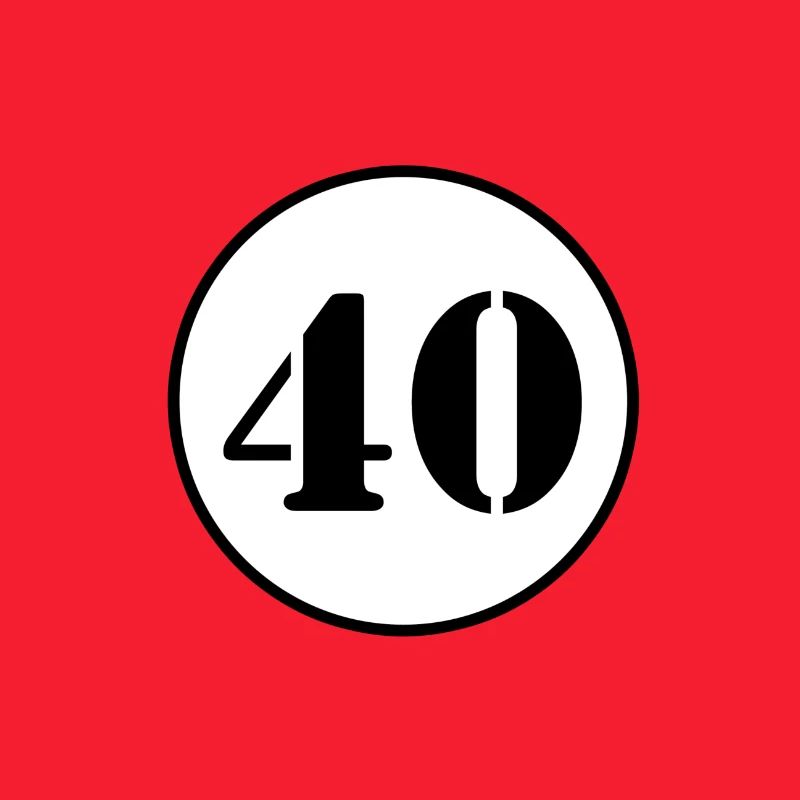 NUMMER 40 Vierzig Geburtstag Geschenk