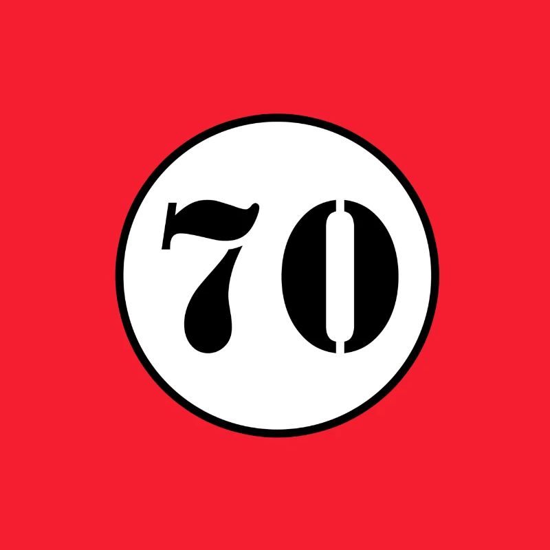 NUMMER 70 Siebzig Geburtstag Geschenk