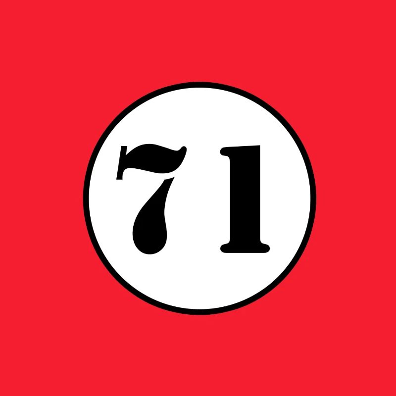 NUMMER 71 Einundsiebzig Geburtstag Geschenk