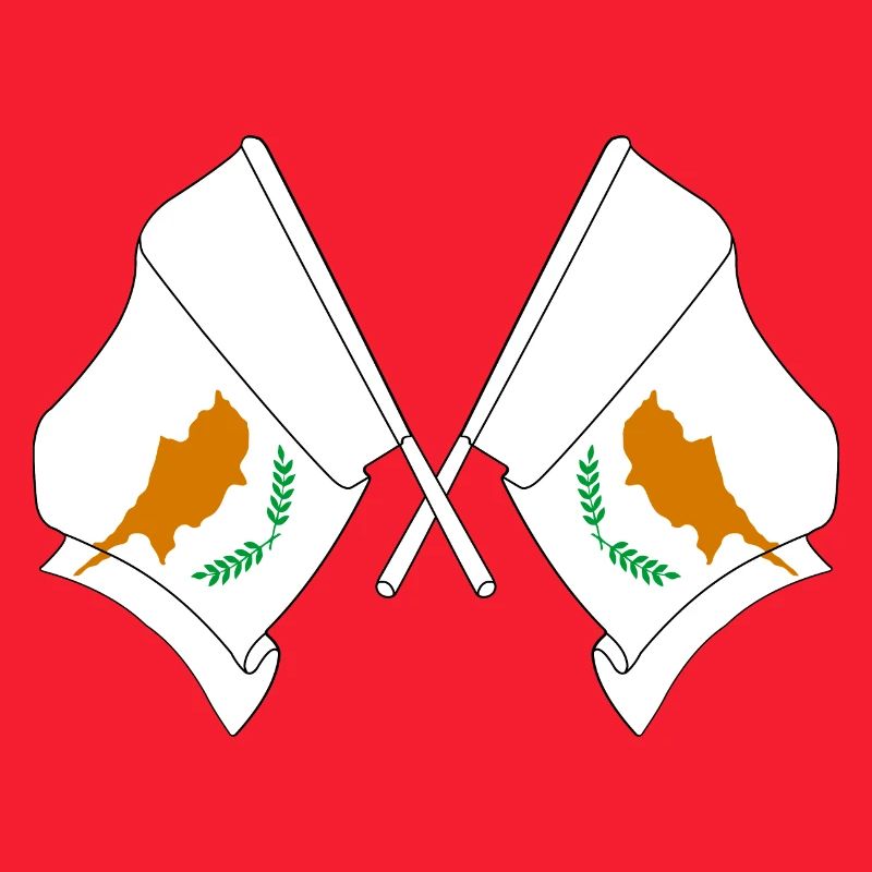 Deux drapeaux Chypre