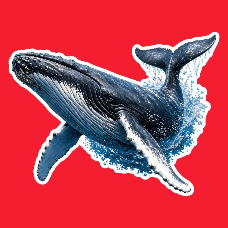 Leaping Humpback Whale – Dynamic Marine Illustrations