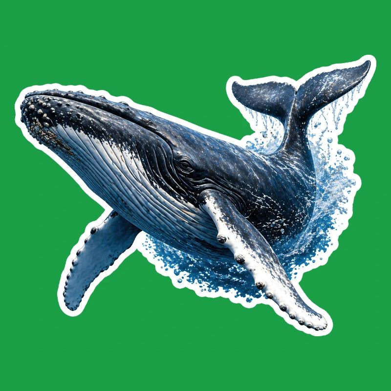 Leaping Humpback Whale – Dynamic Marine Illustrations