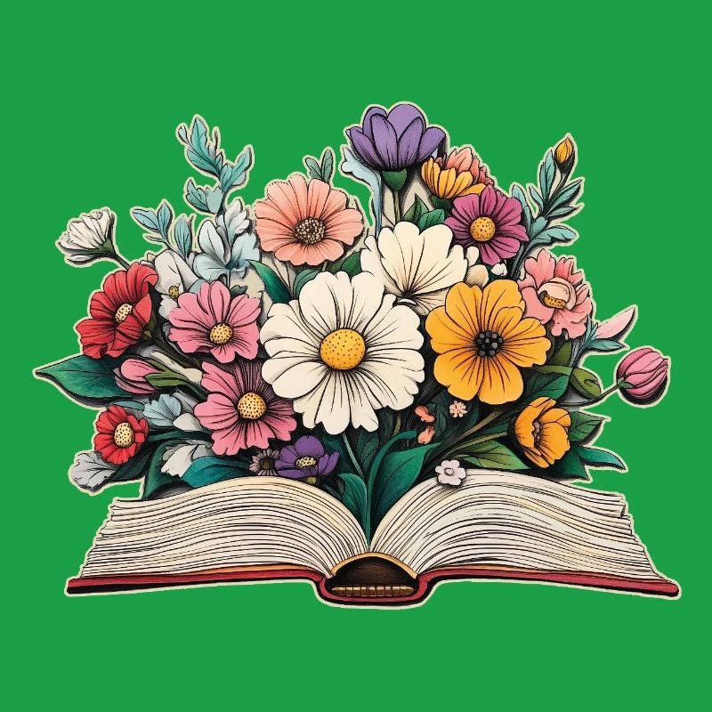 Buch mit Blumen