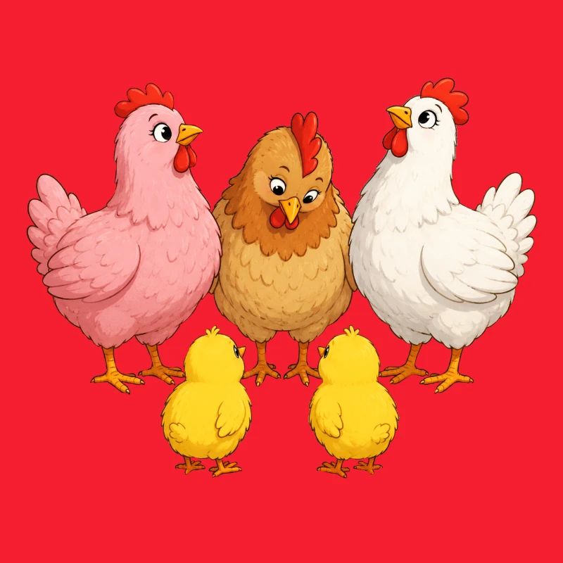Poules avec poussins