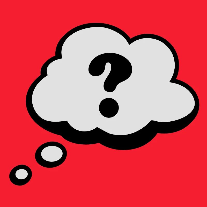 Comic speech bubble question mark