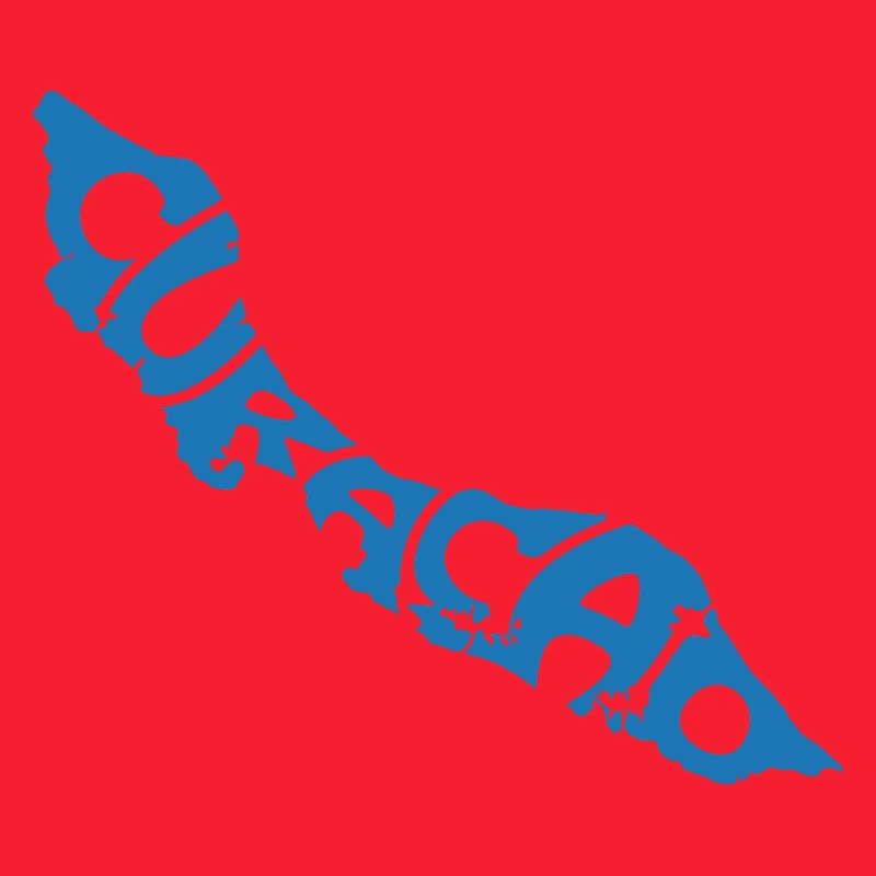 Curacao Map Artistic Typography Design