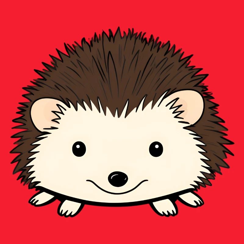 Hérisson mignon avec un visage amical