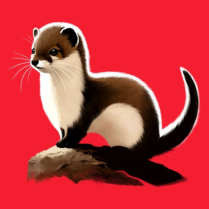 Ermine on rocks