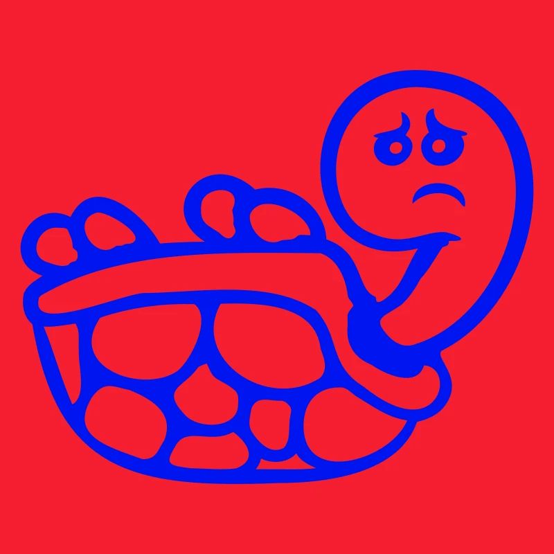 Turtle tipped over on its back lying sad
