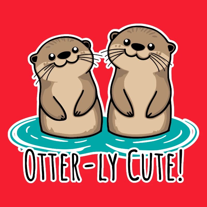 Que de mignonnes loutres ! Amis loutres mignons !