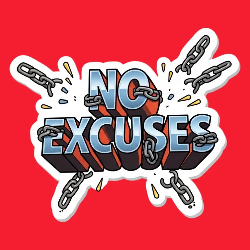 No Excuses Chains Graphic Tee