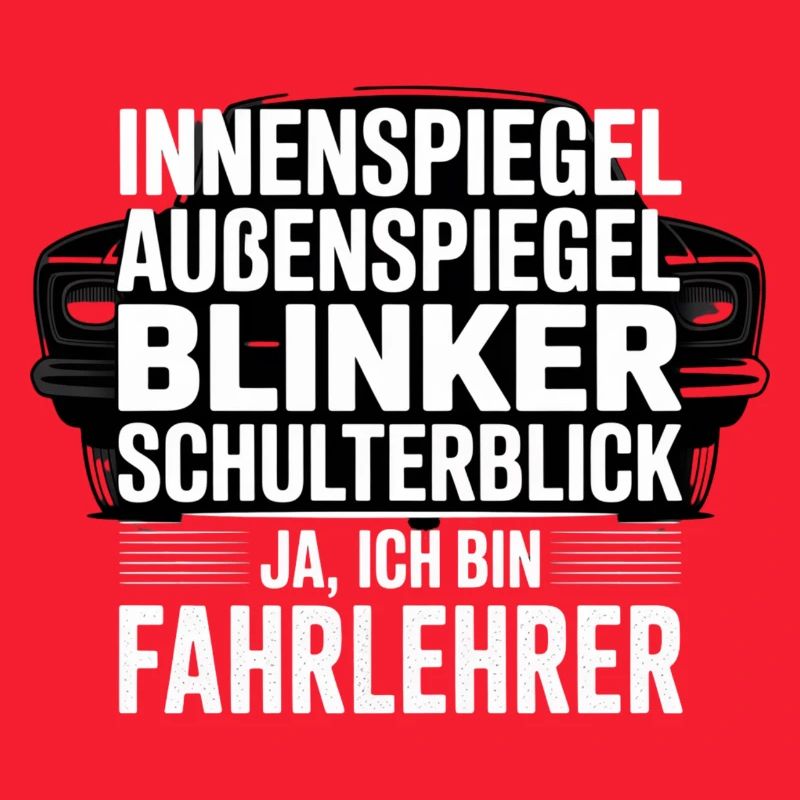 Fahrlehrer Spruch Schulterblick