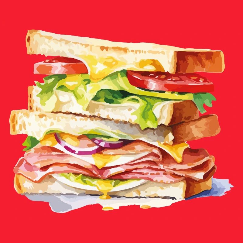 Artful sandwich stack