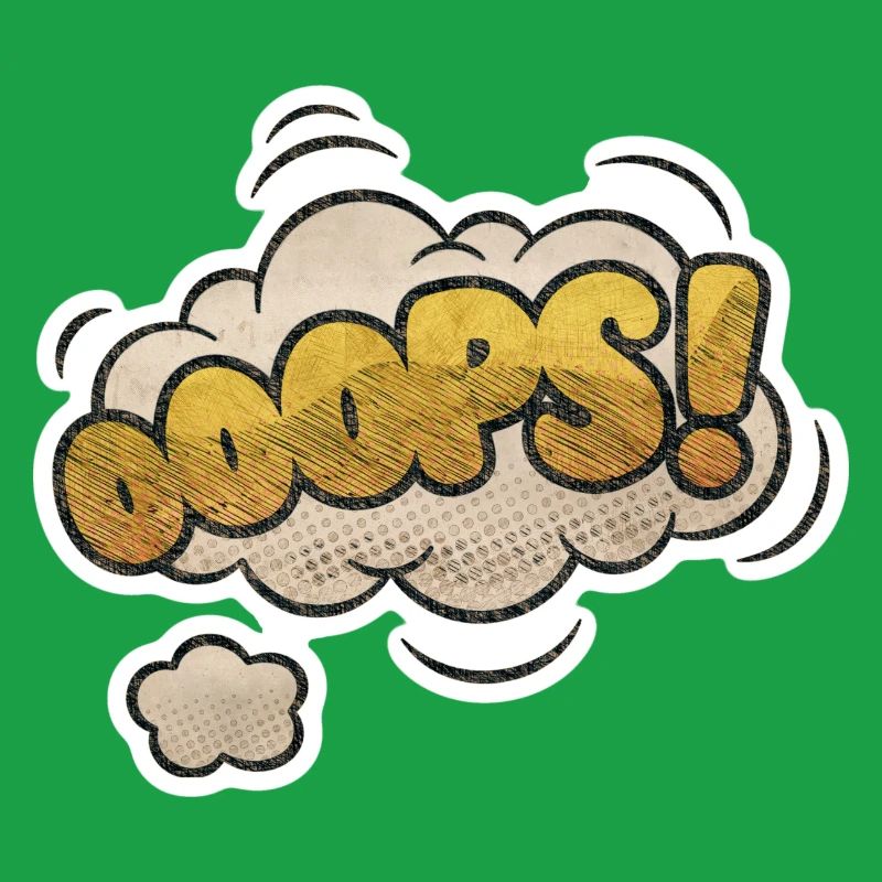 Ooops comique : Expression pop art drôle