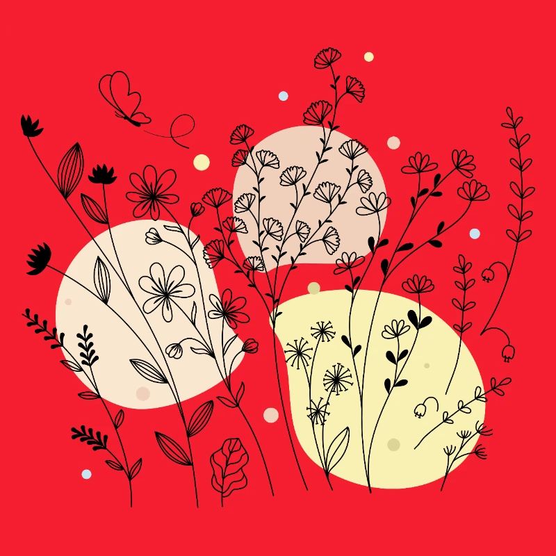 Delicate Botanical Line Art Design