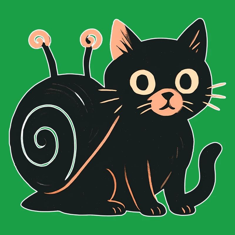 Silhouette de chat de nuit chat avec accent orange
