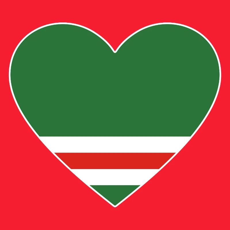 Tschetschenien Flagge Herz