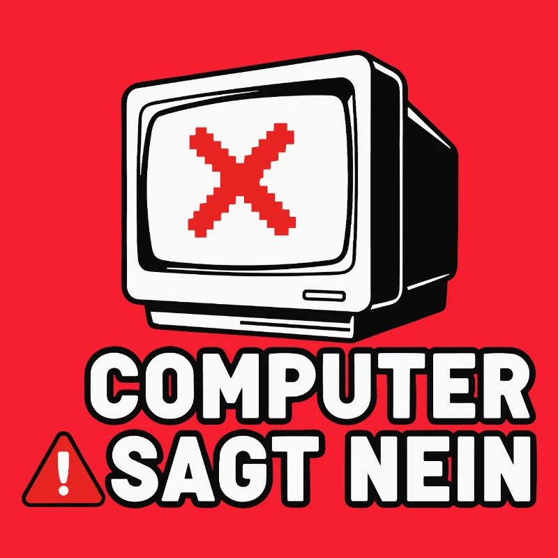 Computer Sagt Nein Retro Pixel