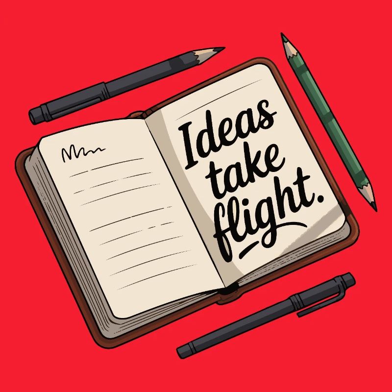 Ideas Take Flight Notebook Art