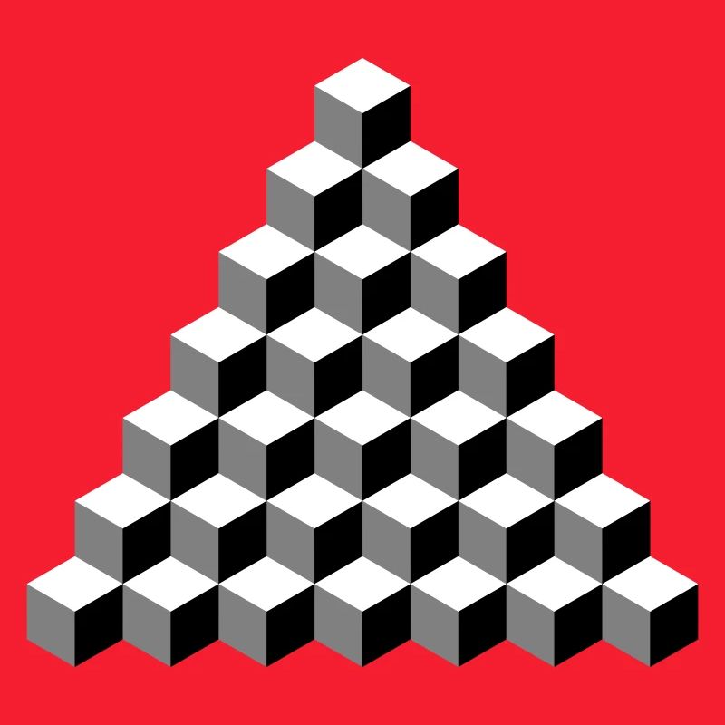 Isometric Cube Pyramid