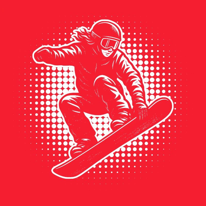 Action en demi-teinte de snowboard