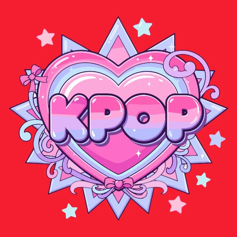 KPOP Pastel Heart Glow Design