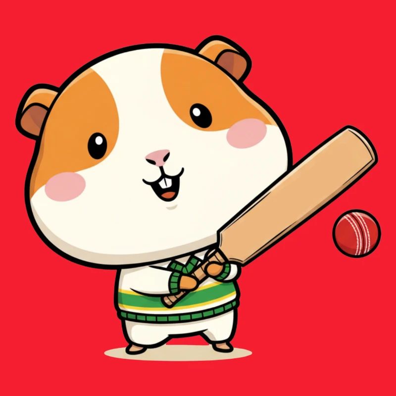 Dessin animé mignon grillon cochon d’Inde