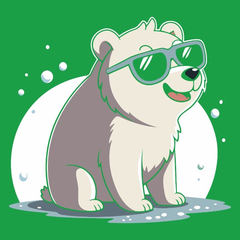 Schicker Eisbär mit Brille