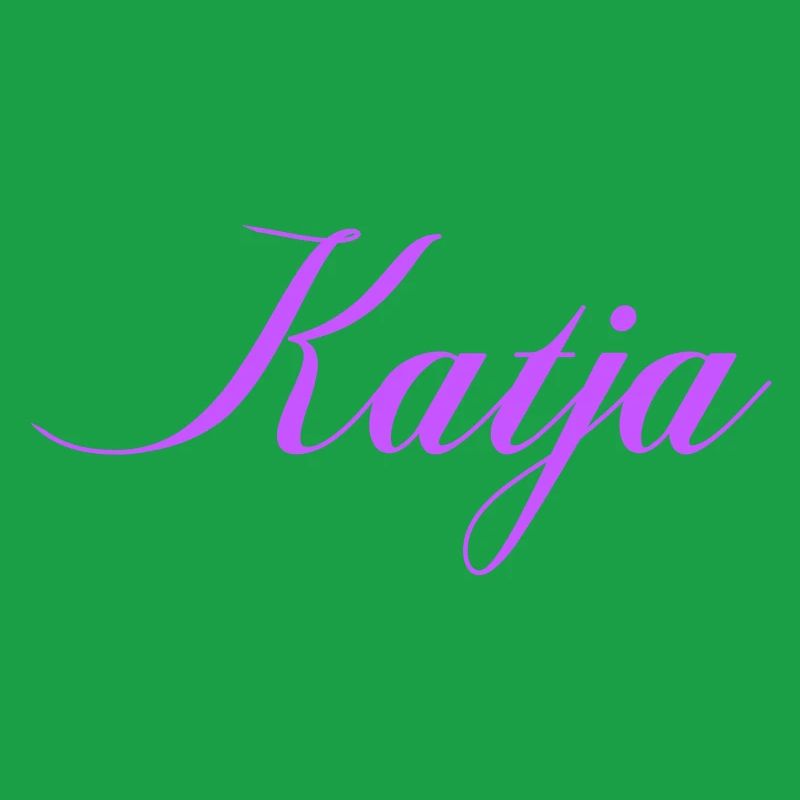 Name Katja im Lavendel Script