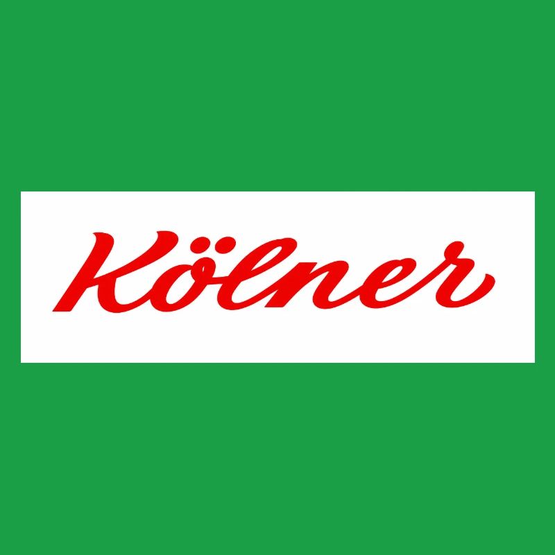Kölner Roter Script-Logo Print