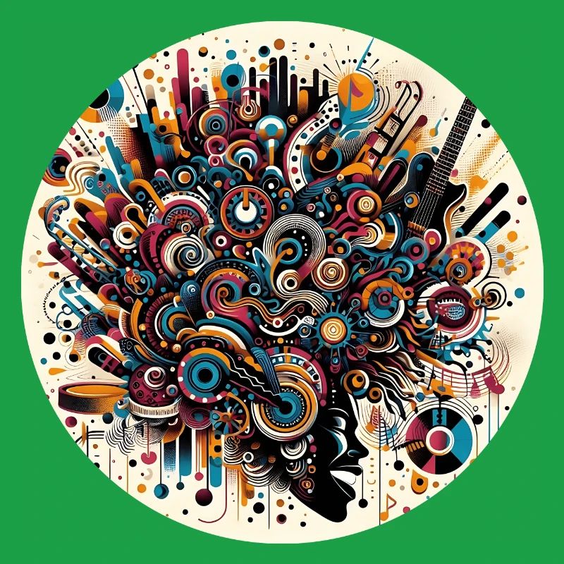 Afro Style Abstract Musical Explosion