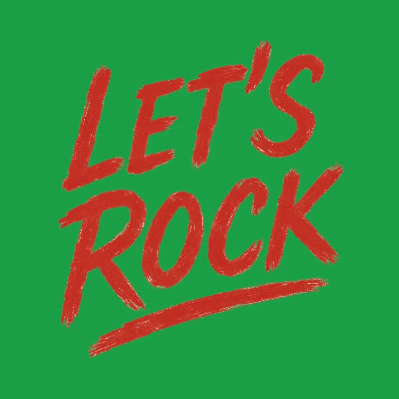 Vibrant Rock Text Graphic Design