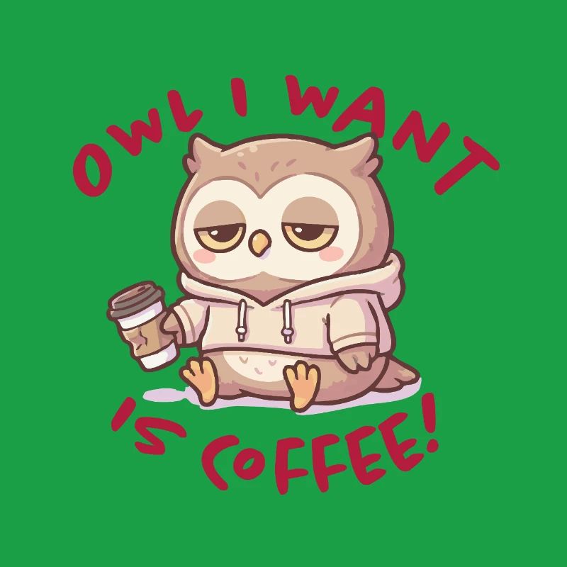 Kaffeeliebe Eule Hoodie