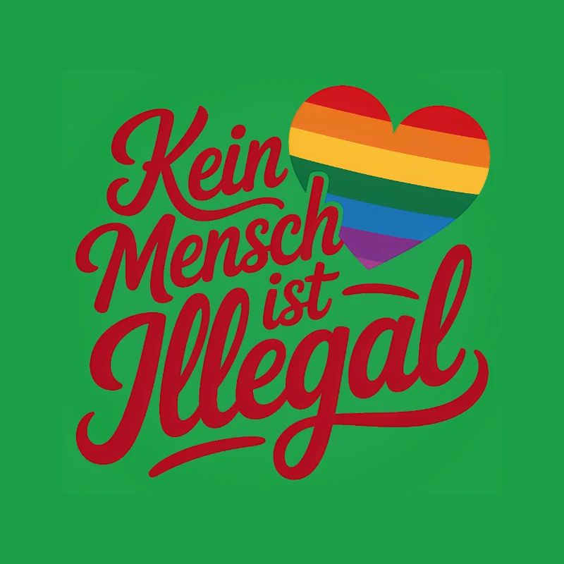 No One Is Illegal - Cool Pride Logo