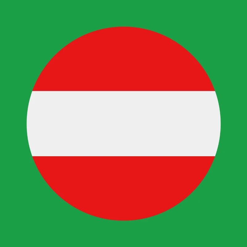 Drapeau rond de l’Autriche