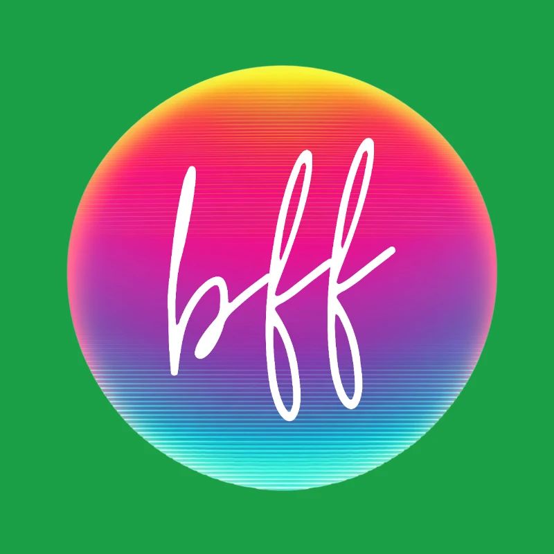 BFF! Neon circle customizable