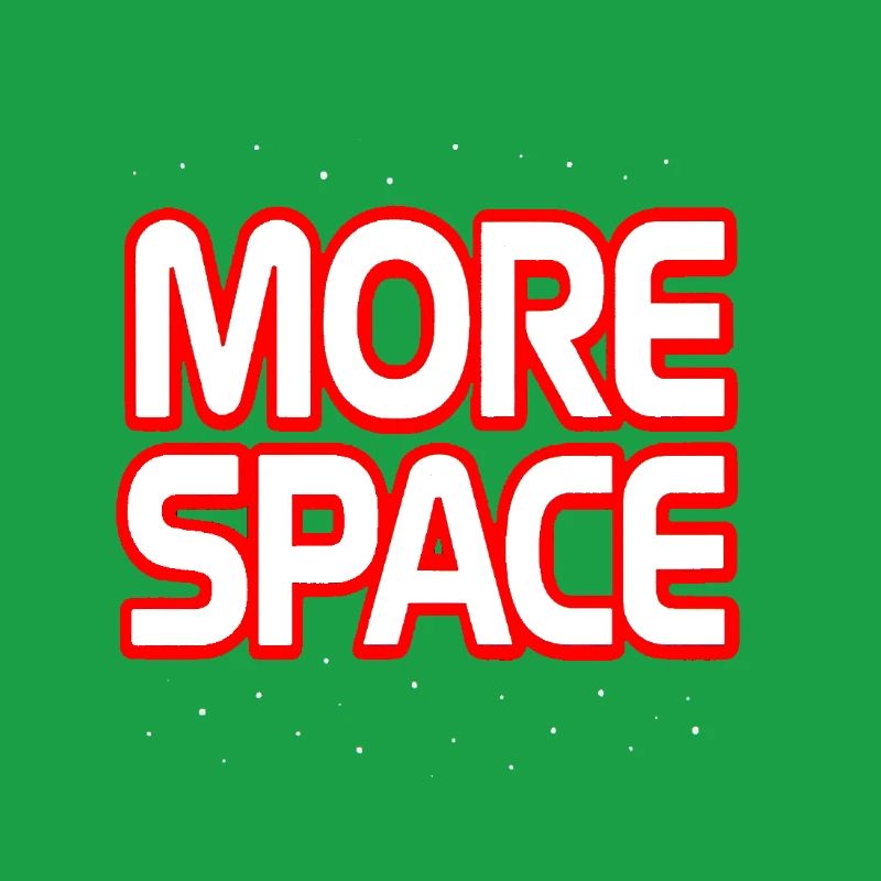 More Space Neon Text