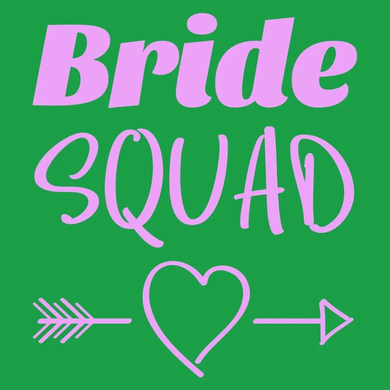 Bride Squad Heart Arrows Design