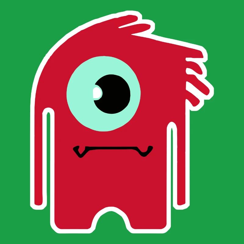Red Cyclops Monster | Funny Chibi Alien 