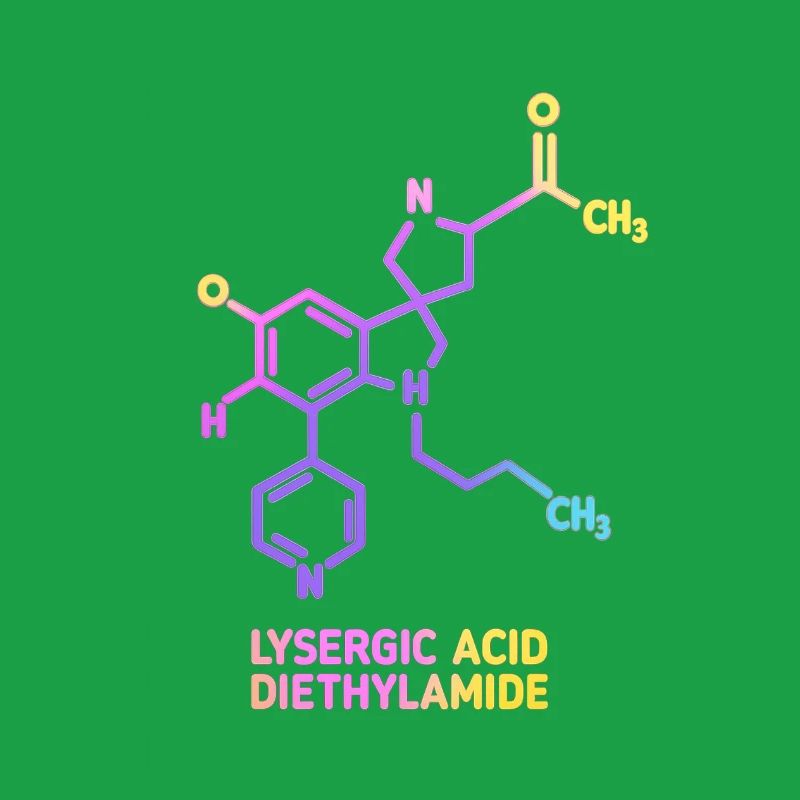 Psychedelische Molekülkunst LSD 