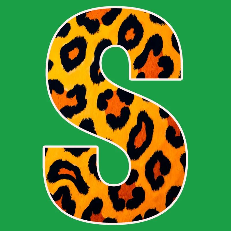 Leopard Print S Letter