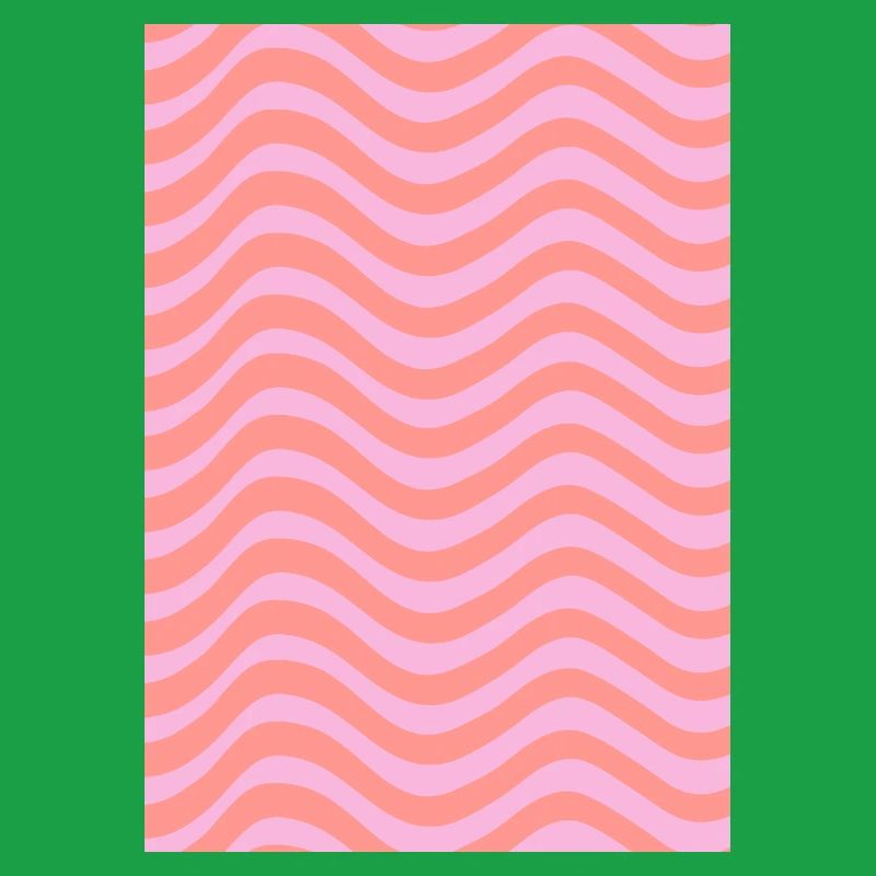 Stripe Wave Pattern - Pink Customizable