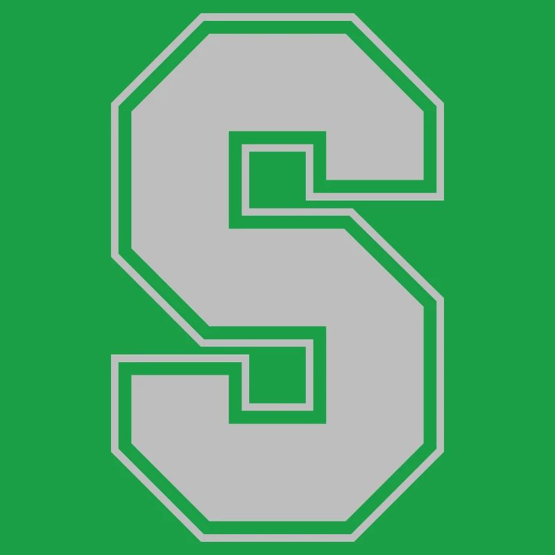 Monogramme Maison du Collège Gris Vert Initiale S