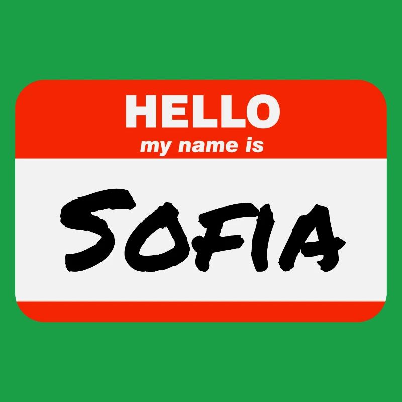 Hello My Name Is Sofia Label Name Tag