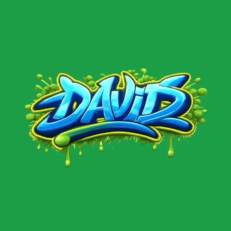 Graffiti name DAVID printable on everything 