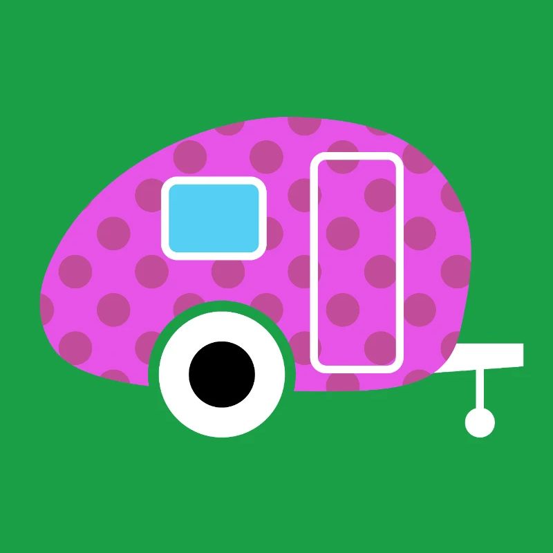 Caravan Caravan Van Life Dots Dots Pattern